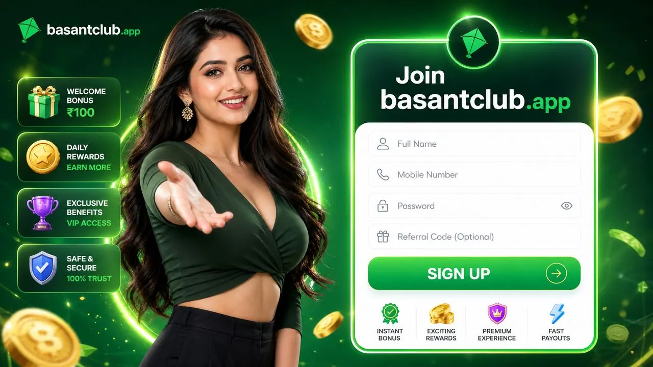 Basant Club register and sign up — daily gift codes and sign-up rewards for new players
